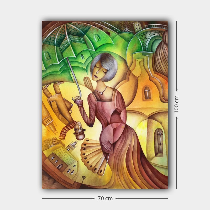 Dekorativ Canvastavla 70x100 cm - Flerfärgad - Inredning - Tavlor & konst - Canvastavlor