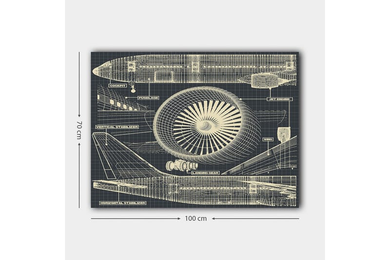 Dekorativ Canvastavla 70x100 cm - Flerfärgad - Inredning - Tavlor & konst - Canvastavlor