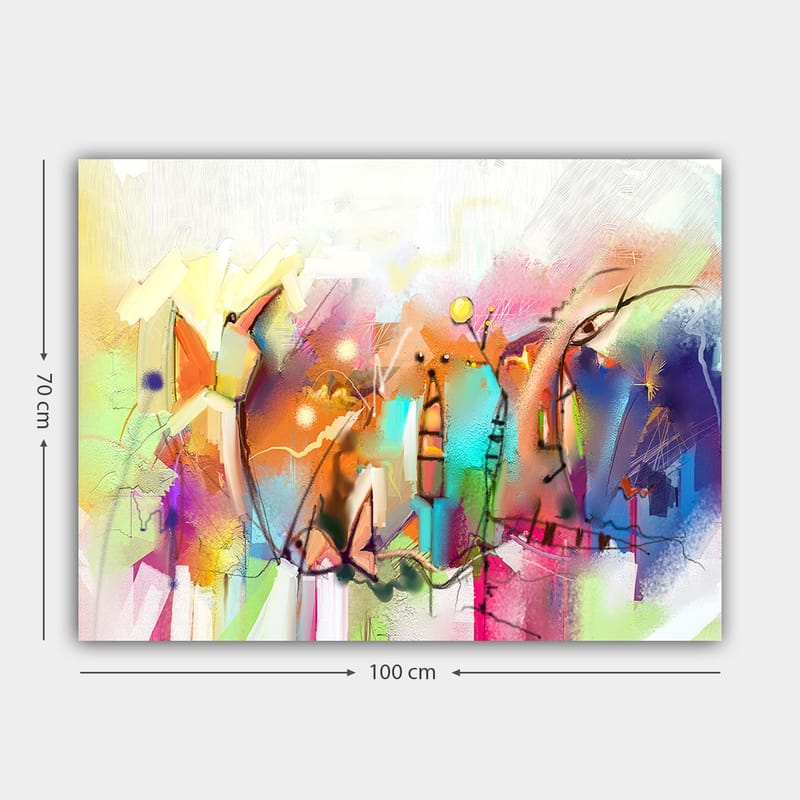 Dekorativ Canvastavla 70x100 cm - Flerfärgad - Inredning - Tavlor & konst - Canvastavlor