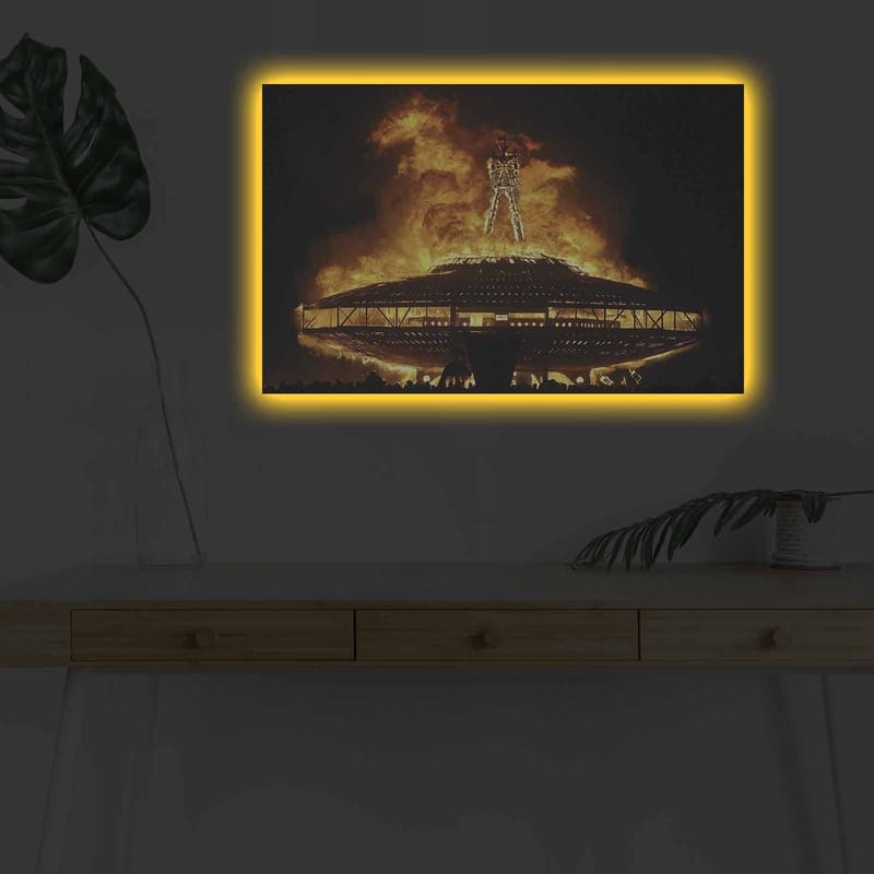 Dekorativ Canvastavla med LED 45x70 cm - Flerfärgad - Inredning - Tavlor & konst - Canvastavlor