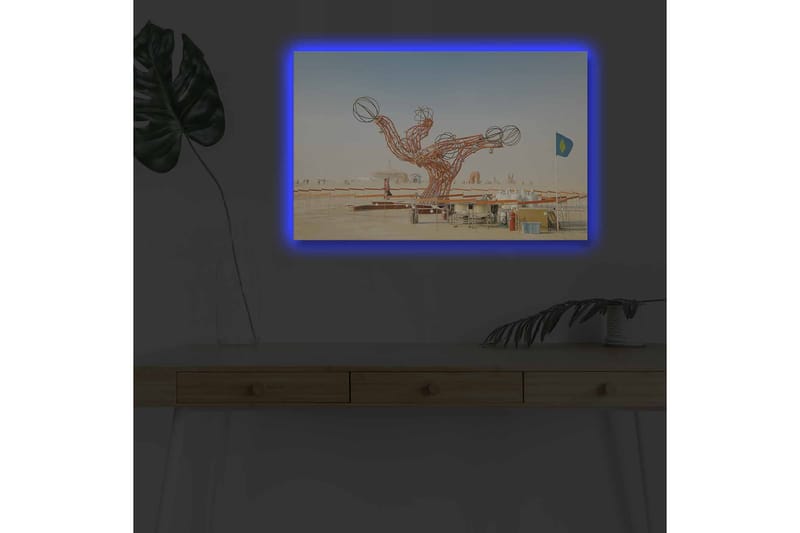 Dekorativ Canvastavla med LED 45x70 cm - Flerfärgad - Inredning - Tavlor & konst - Canvastavlor