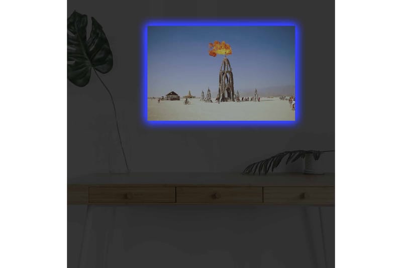 Dekorativ Canvastavla med LED 45x70 cm - Flerfärgad - Inredning - Tavlor & konst - Canvastavlor