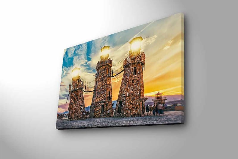 Dekorativ Canvastavla med LED 45x70 cm - Flerfärgad - Inredning - Tavlor & konst - Canvastavlor