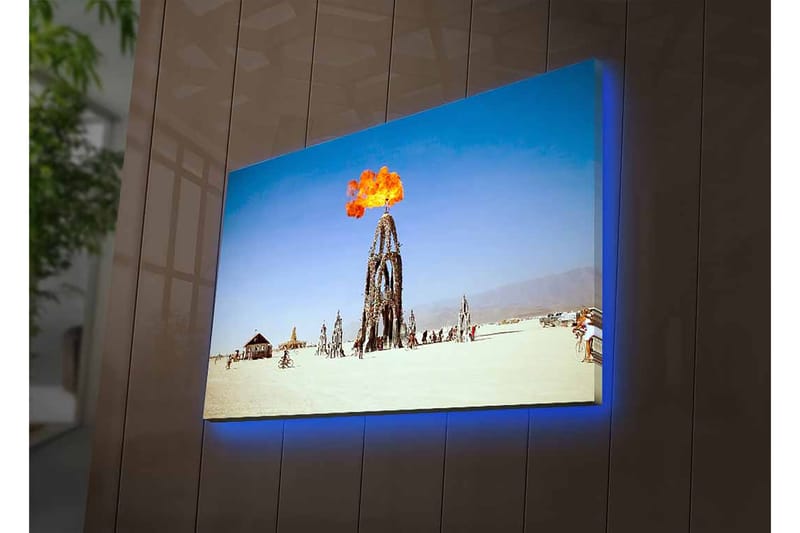 Dekorativ Canvastavla med LED 45x70 cm - Flerfärgad - Inredning - Tavlor & konst - Canvastavlor