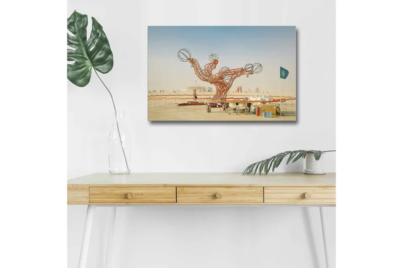 Dekorativ Canvastavla med LED 45x70 cm, Flerf ärgad