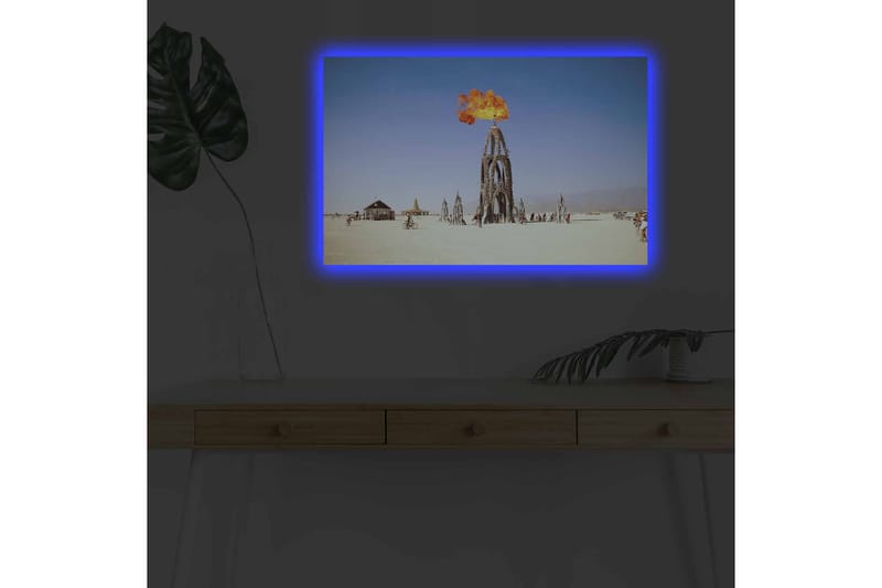 Dekorativ Canvastavla med LED 45x70 cm - Flerfärgad - Inredning - Tavlor & konst - Canvastavlor