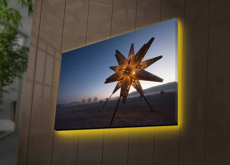 Dekorativ Canvastavla med LED 45x70 cm - Flerfärgad - Inredning - Tavlor & konst - Canvastavlor