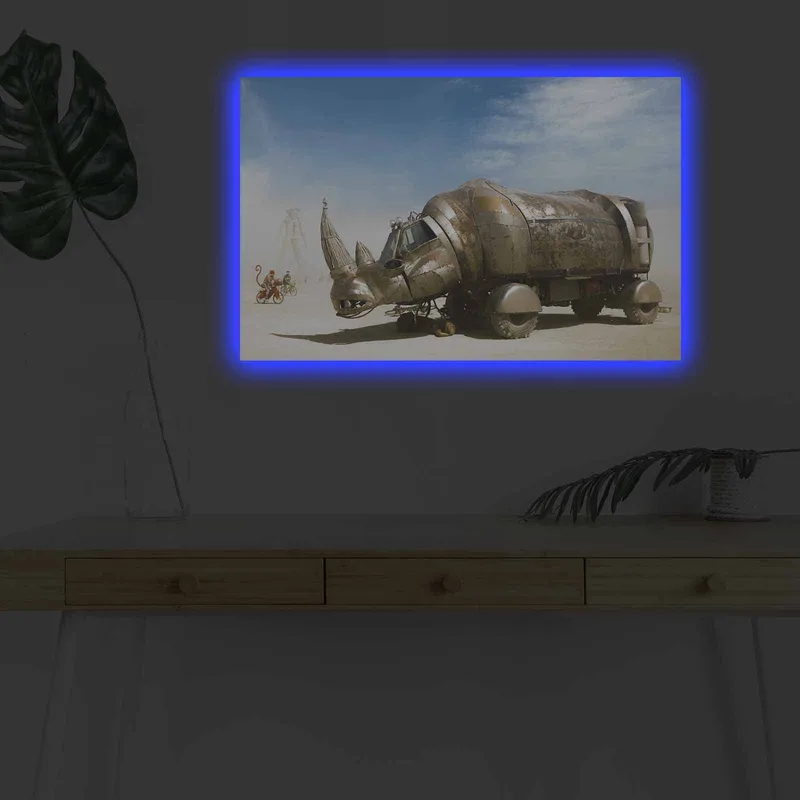 Dekorativ Canvastavla med LED 45x70 cm - Flerfärgad - Inredning - Tavlor & konst - Canvastavlor