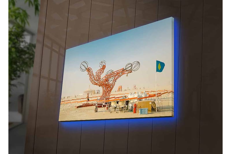 Dekorativ Canvastavla med LED 45x70 cm - Flerfärgad - Inredning - Tavlor & konst - Canvastavlor