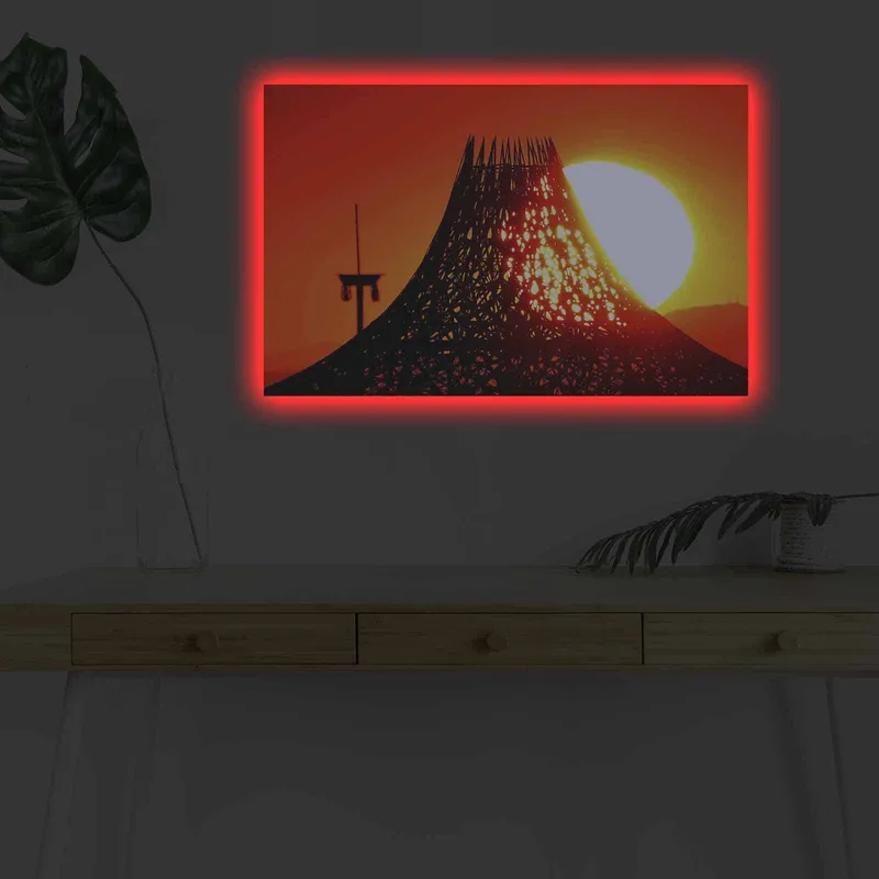 Dekorativ Canvastavla med LED 45x70 cm - Flerfärgad - Inredning - Tavlor & konst - Canvastavlor