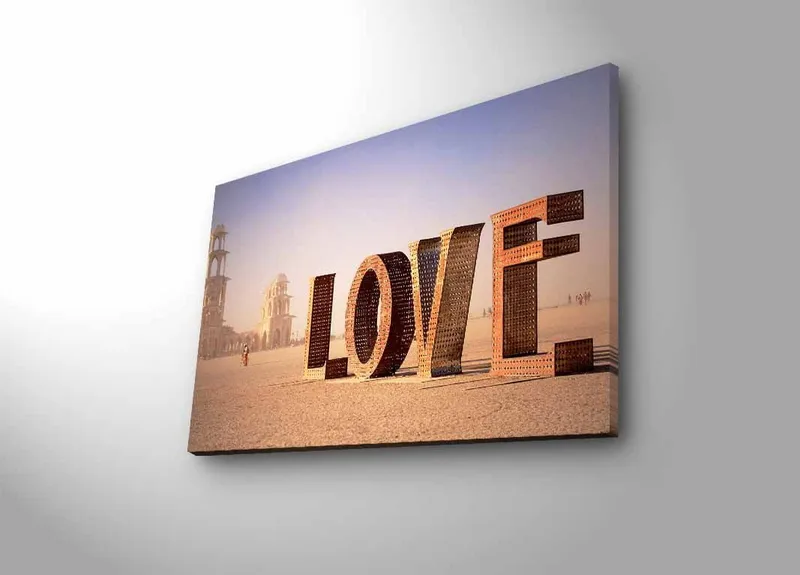 Dekorativ Canvastavla med LED 45x70 cm, Flerfärgad