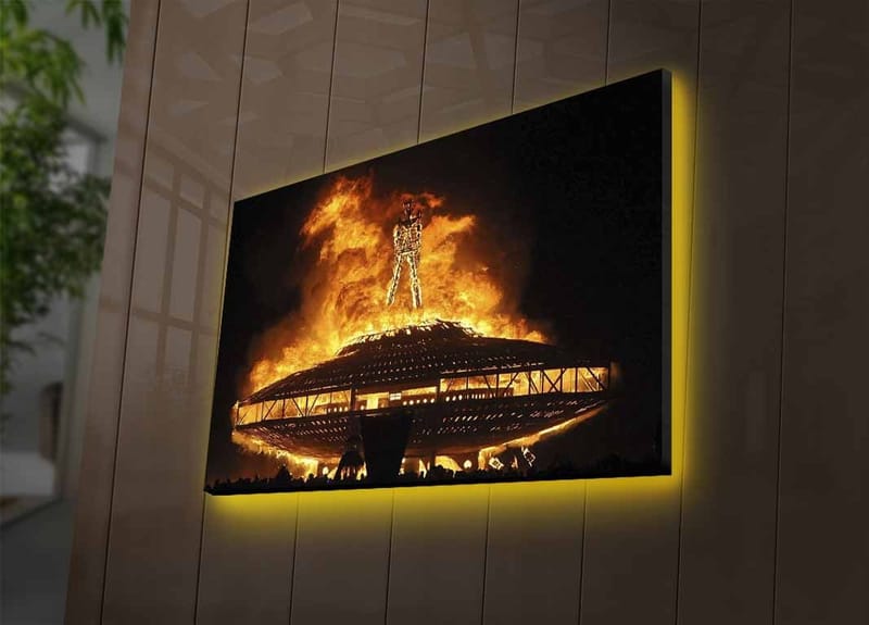 Dekorativ Canvastavla med LED 45x70 cm - Flerfärgad - Inredning - Tavlor & konst - Canvastavlor