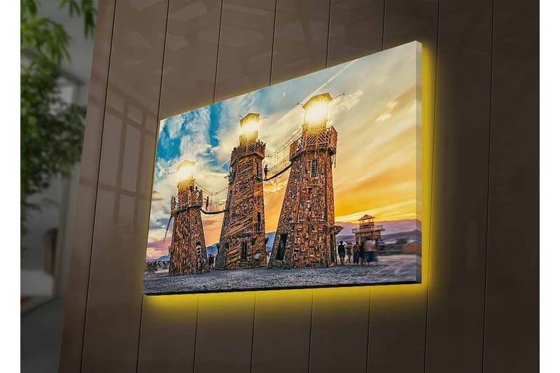 Dekorativ Canvastavla med LED 45x70 cm - Flerfärgad - Inredning - Tavlor & konst - Canvastavlor