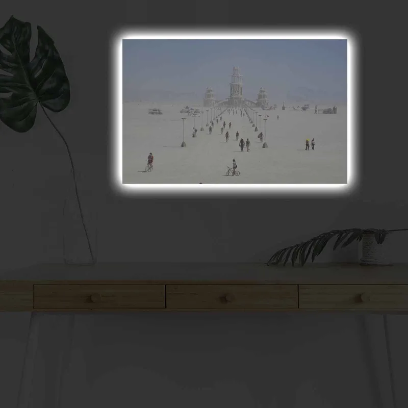 Dekorativ Canvastavla med LED 45x70 cm - Flerfärgad - Inredning - Tavlor & konst - Canvastavlor