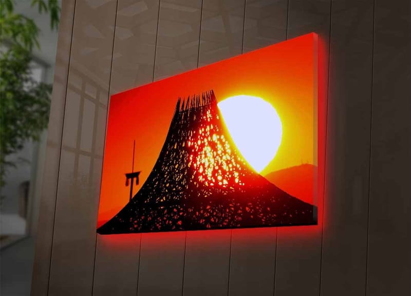 Dekorativ Canvastavla med LED 45x70 cm - Flerfärgad - Inredning - Tavlor & konst - Canvastavlor