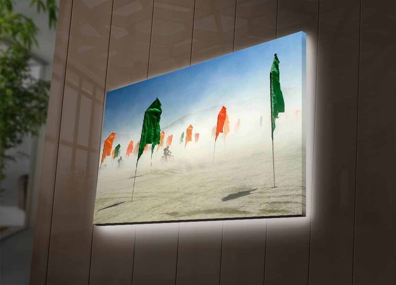 Dekorativ Canvastavla med LED 45x70 cm - Flerfärgad - Inredning - Tavlor & konst - Canvastavlor