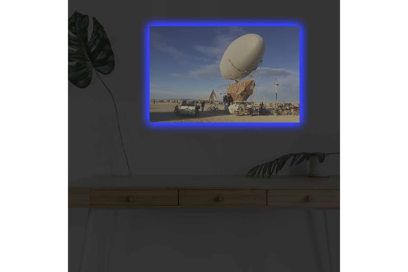 Dekorativ Canvastavla med LED 45x70 cm - Flerfärgad - Inredning - Tavlor & konst - Canvastavlor