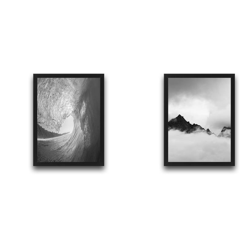 Dekorativ inramad målning 2-Delar 30x40 cm - Flerfärgad - Inredning - Tavlor & konst - Canvastavlor