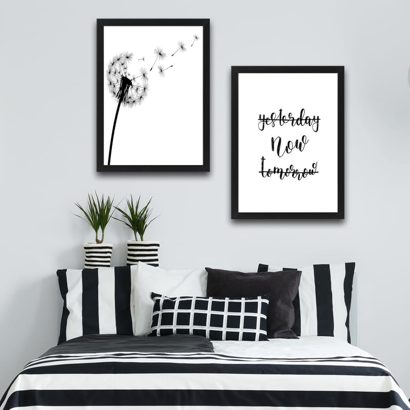 Dekorativ inramad målning 2-Delar 30x40 cm - Flerfärgad - Inredning - Tavlor & konst - Canvastavlor