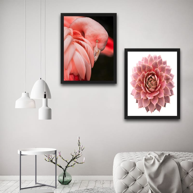 Dekorativ inramad målning 2-Delar 30x40 cm - Flerfärgad - Inredning - Tavlor & konst - Canvastavlor