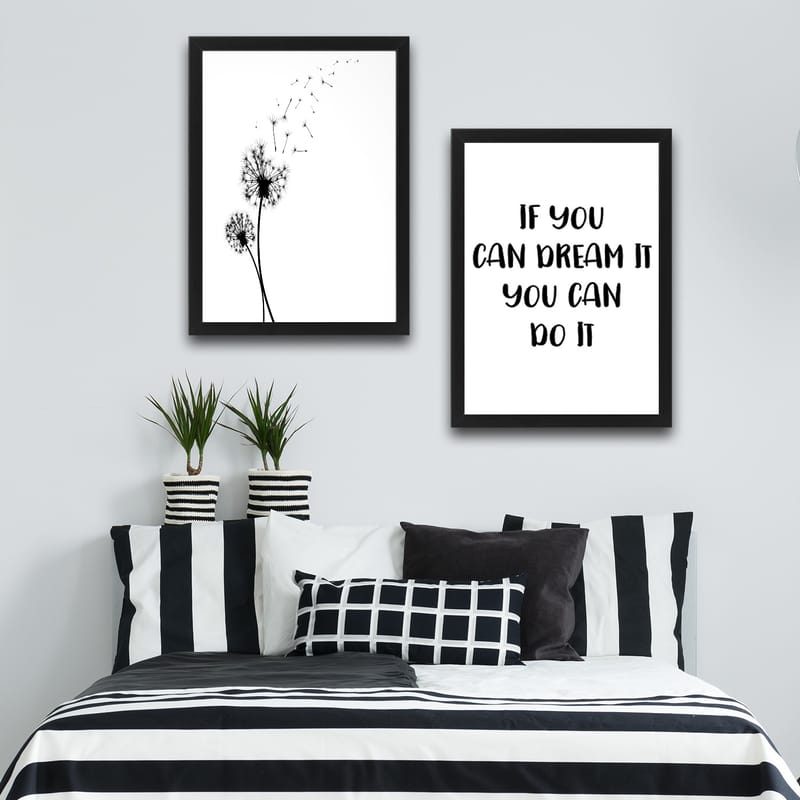 Dekorativ inramad målning 2-Delar 30x40 cm - Flerfärgad - Inredning - Tavlor & konst - Canvastavlor