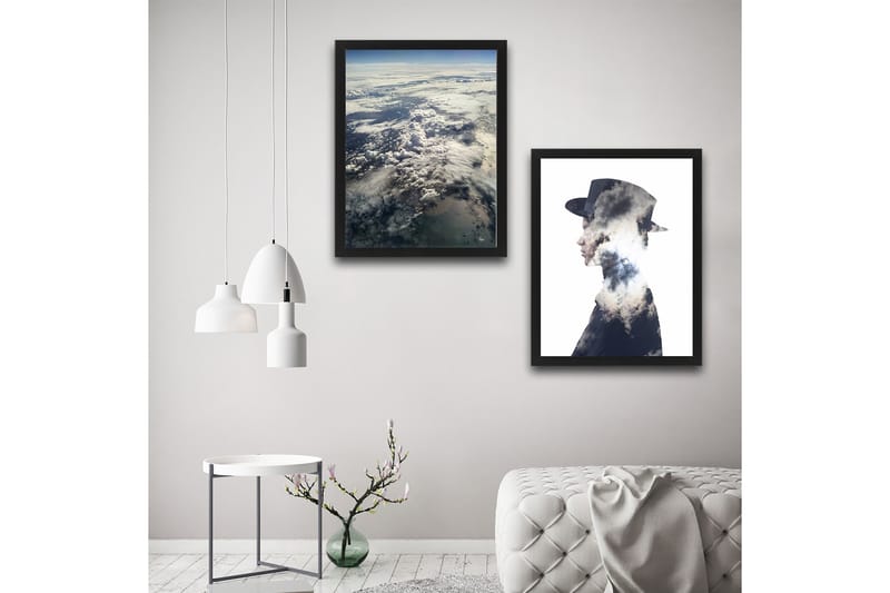 Dekorativ inramad målning 2-Delar 30x40 cm - Flerfärgad - Inredning - Tavlor & konst - Canvastavlor