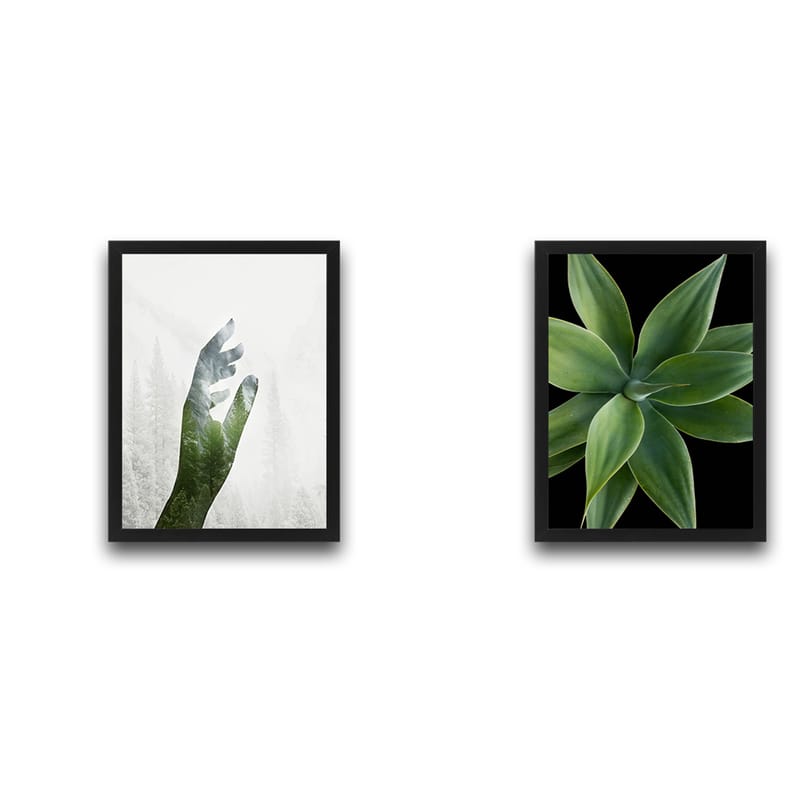 Dekorativ inramad målning 2-Delar 30x40 cm - Flerfärgad - Inredning - Tavlor & konst - Canvastavlor