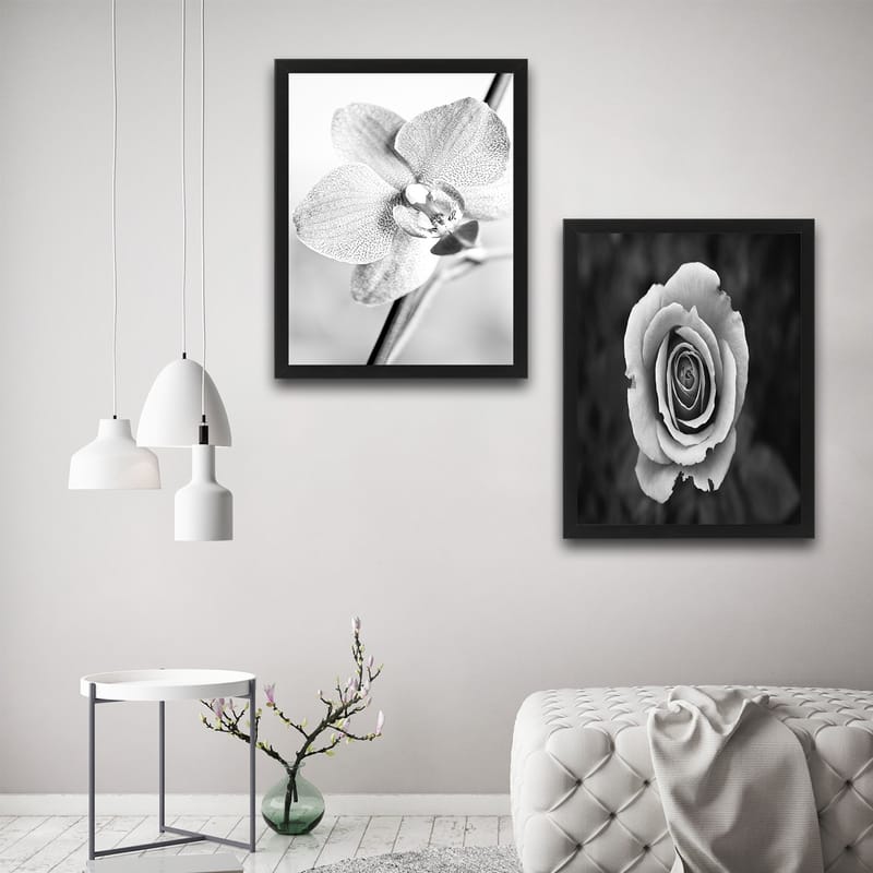 Dekorativ inramad målning 2-Delar 30x40 cm - Flerfärgad - Inredning - Tavlor & konst - Canvastavlor