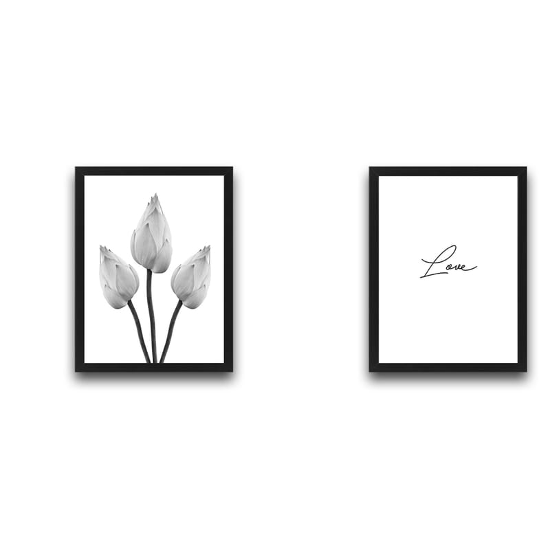 Dekorativ inramad målning 2-Delar 30x40 cm - Flerfärgad - Inredning - Tavlor & konst - Canvastavlor