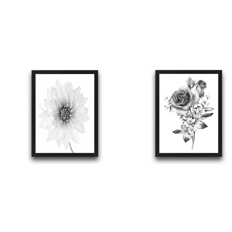 Dekorativ inramad målning 2-Delar 30x40 cm - Flerfärgad - Inredning - Tavlor & konst - Canvastavlor