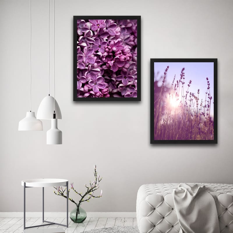 Dekorativ inramad målning 2-Delar 30x40 cm - Flerfärgad - Inredning - Tavlor & konst - Canvastavlor
