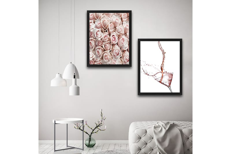 Dekorativ inramad målning 2-Delar 30x40 cm - Flerfärgad - Inredning - Tavlor & konst - Canvastavlor
