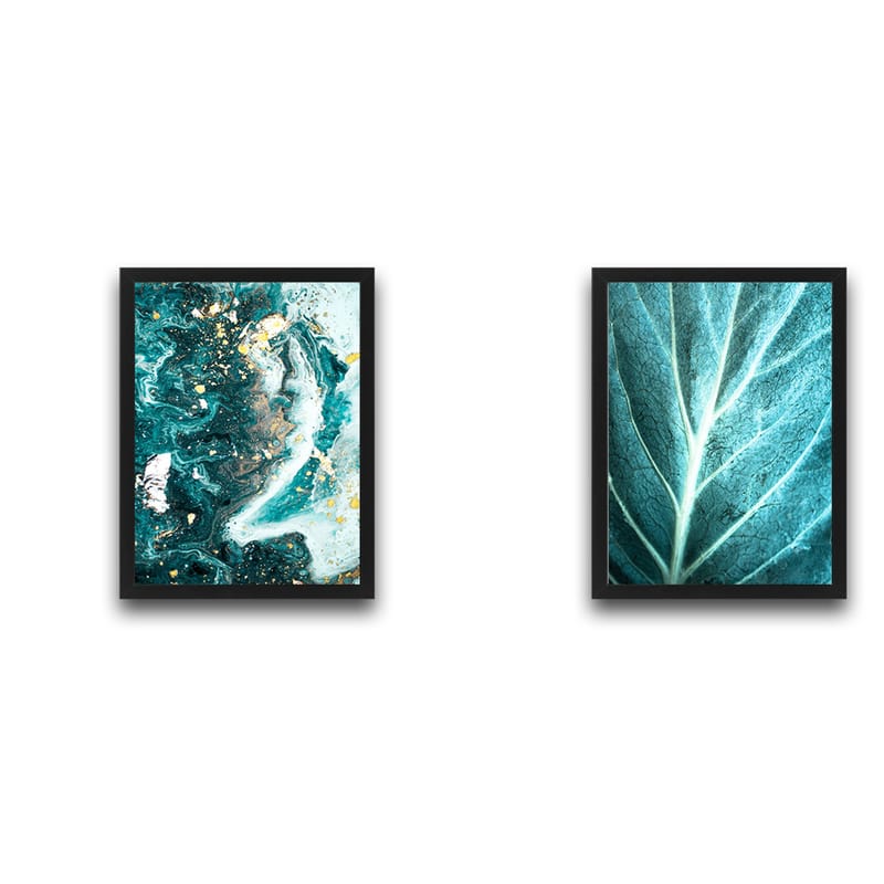 Dekorativ inramad målning 2-Delar 30x40 cm - Flerfärgad - Inredning - Tavlor & konst - Canvastavlor