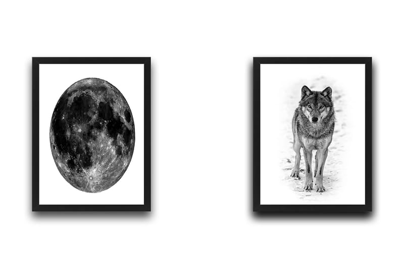 Dekorativ inramad målning 2-Delar 30x40 cm - Flerfärgad - Inredning - Tavlor & konst - Canvastavlor