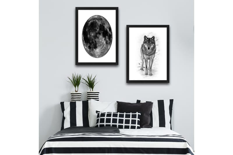 Dekorativ inramad målning 2-Delar 30x40 cm - Flerfärgad - Inredning - Tavlor & konst - Canvastavlor
