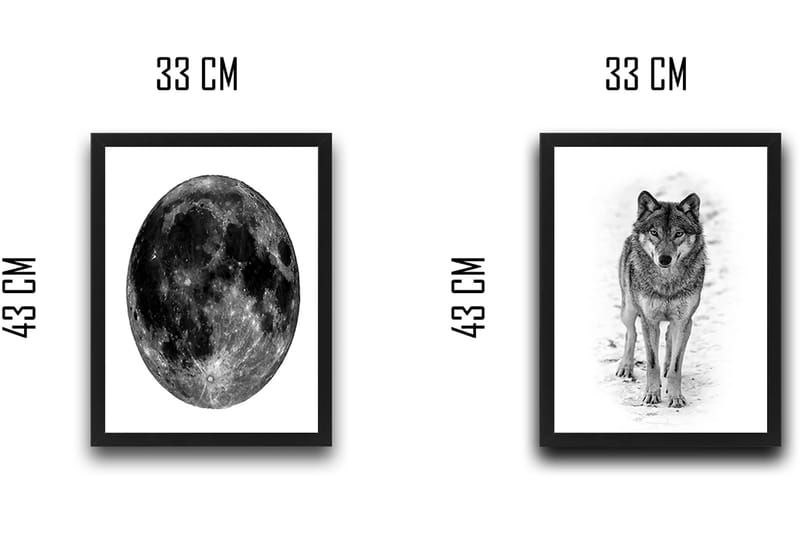 Dekorativ inramad målning 2-Delar 30x40 cm - Flerfärgad - Inredning - Tavlor & konst - Canvastavlor
