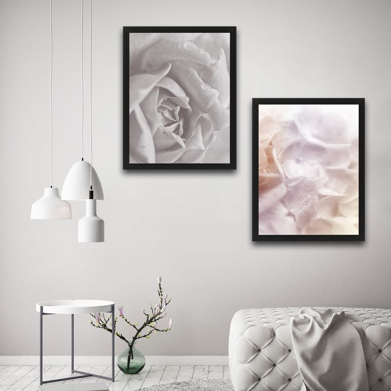 Dekorativ inramad målning 2-Delar 30x40 cm - Flerfärgad - Inredning - Tavlor & konst - Canvastavlor