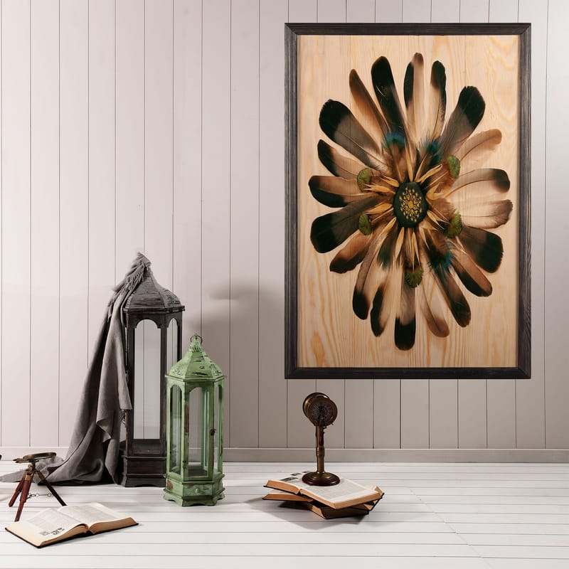 Dekorativ inramad målning  35x50 cm - Flerfärgad - Inredning - Tavlor & konst - Canvastavlor