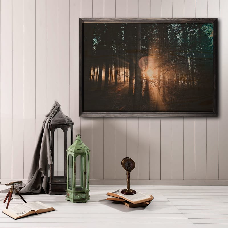 Dekorativ inramad målning  35x50 cm - Flerfärgad - Inredning - Tavlor & konst - Canvastavlor