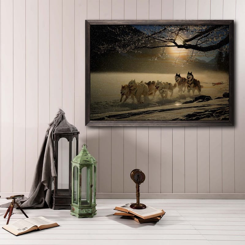 Dekorativ inramad målning  35x50 cm - Flerfärgad - Inredning - Tavlor & konst - Canvastavlor