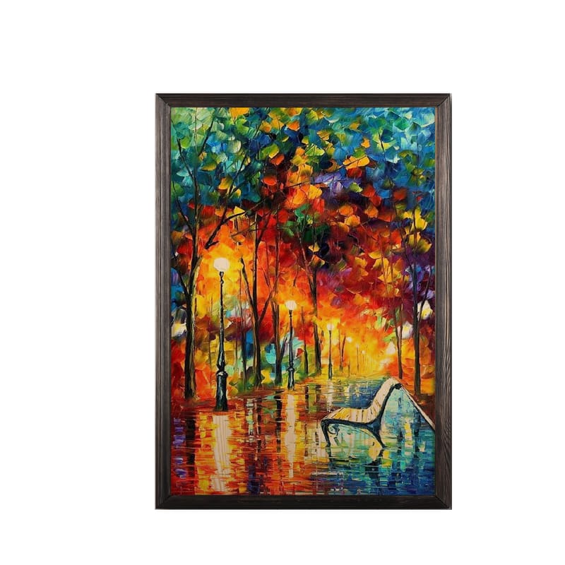Dekorativ inramad målning  35x50 cm - Flerfärgad - Inredning - Tavlor & konst - Canvastavlor