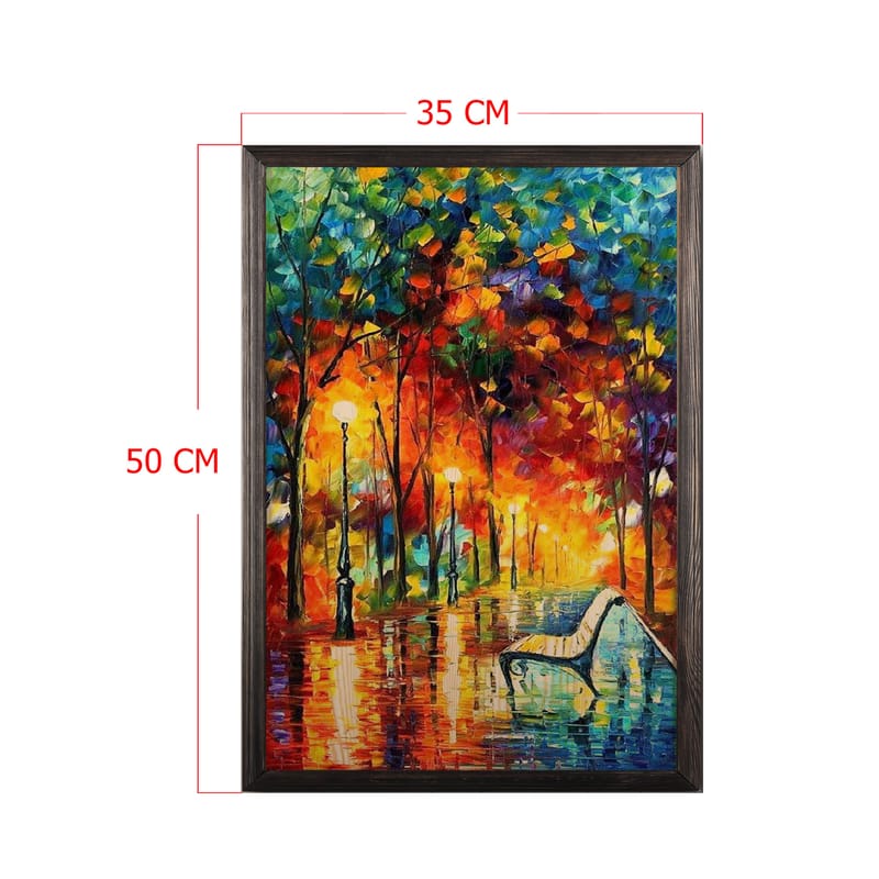 Dekorativ inramad målning  35x50 cm - Flerfärgad - Inredning - Tavlor & konst - Canvastavlor