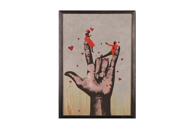 Dekorativ inramad målning  35x50 cm - Flerfärgad - Inredning - Tavlor & konst - Canvastavlor