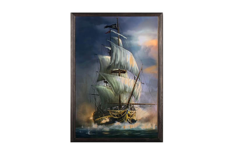 Dekorativ inramad målning  35x50 cm - Flerfärgad - Inredning - Tavlor & konst - Canvastavlor