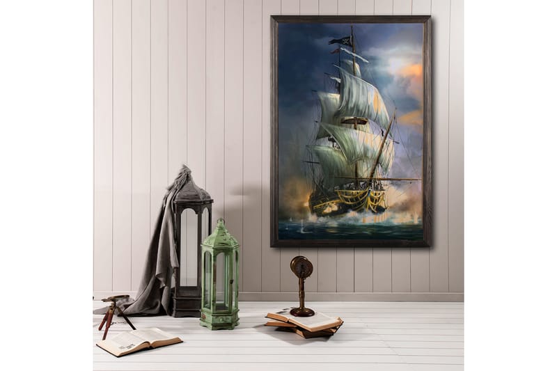 Dekorativ inramad målning  35x50 cm - Flerfärgad - Inredning - Tavlor & konst - Canvastavlor