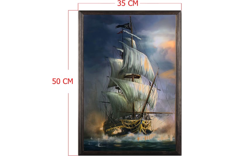 Dekorativ inramad målning  35x50 cm - Flerfärgad - Inredning - Tavlor & konst - Canvastavlor