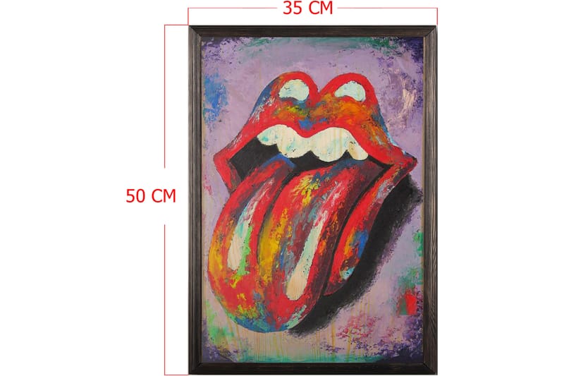 Dekorativ inramad målning  35x50 cm - Flerfärgad - Inredning - Tavlor & konst - Canvastavlor