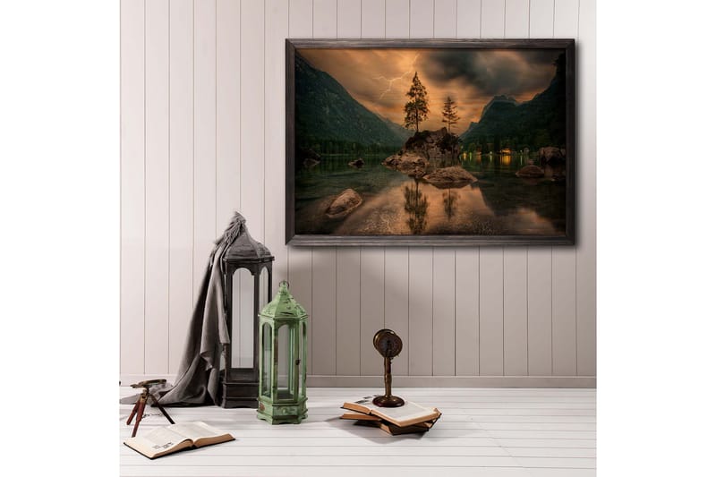 Dekorativ inramad målning  35x50 cm - Flerfärgad - Inredning - Tavlor & konst - Canvastavlor