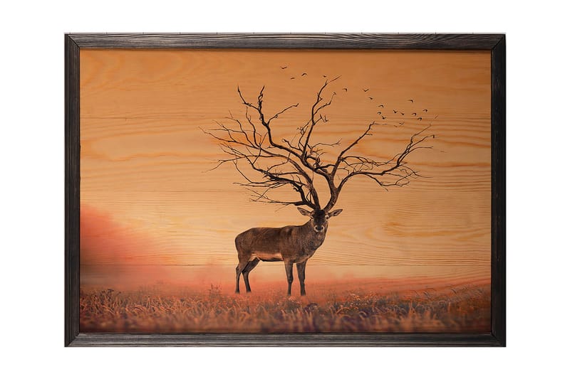 Dekorativ inramad målning  35x50 cm - Flerfärgad - Inredning - Tavlor & konst - Canvastavlor