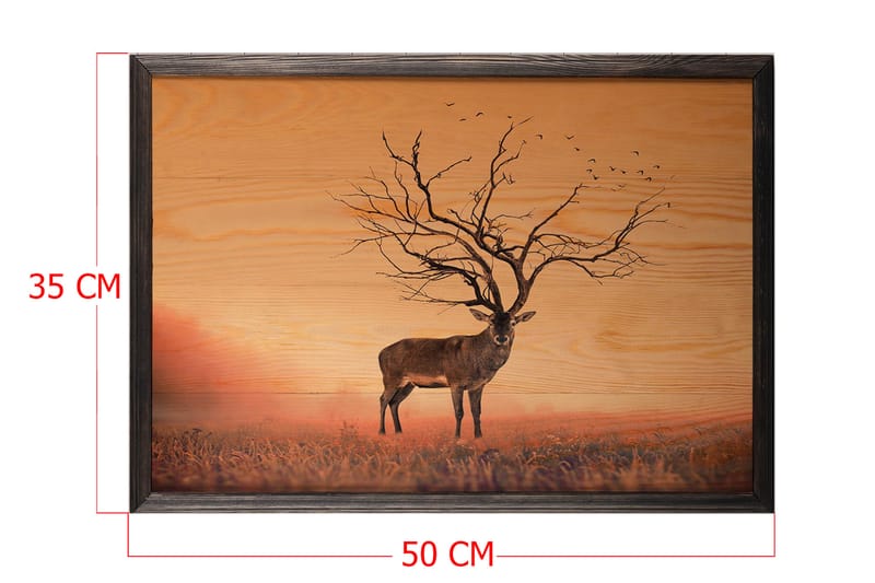 Dekorativ inramad målning  35x50 cm - Flerfärgad - Inredning - Tavlor & konst - Canvastavlor